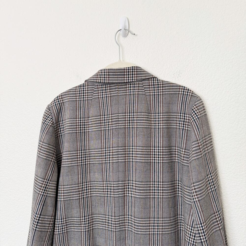 [Madewell] Caldwell Oversized Menswear Plaid Double Breasted Blazer Jacket Sz XL - Picture 5 of 13